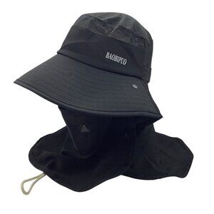 Outdoor Protection Wide Brim Fish‎ Sun Hat Neck Flap Mesh Hiking Safari